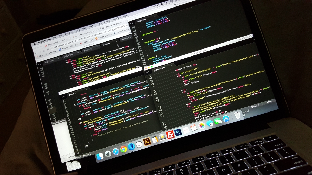 There is nothing like beautiful code. Initial coding and updating websites is done with Sublime Text Editor.